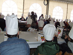 Taller infantil con la abeja Capi en las Jornadas de la Verdura de Calahorra