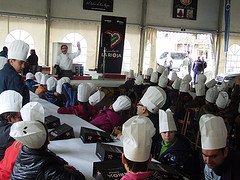 Taller infantil con la abeja Capi en las Jornadas de la Verdura de Calahorra